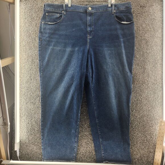 Lane Bryant Denim - Lane Bryant 28 Women's Plus denim High-rise Girlfriend Straight Jeans